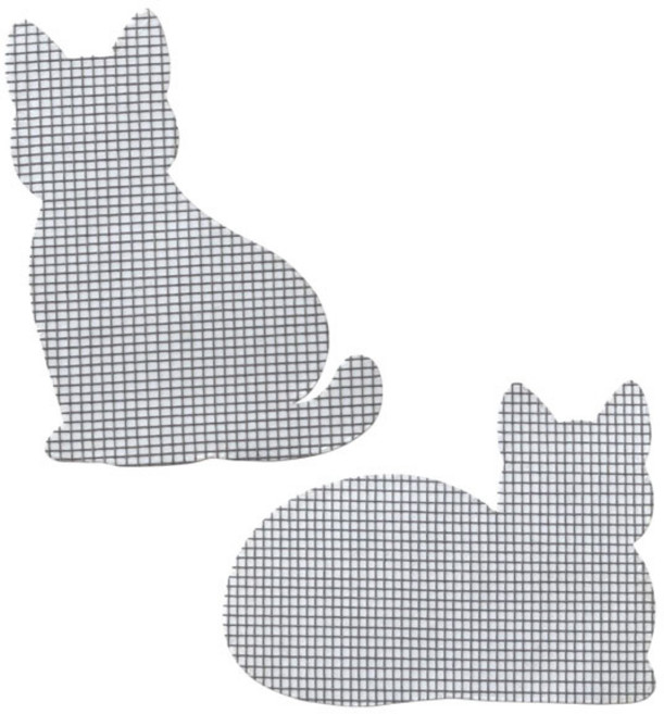 고양이 모양 방충망 보수 스티커 방충망보수시트 보수테이프 일본수입, 8개