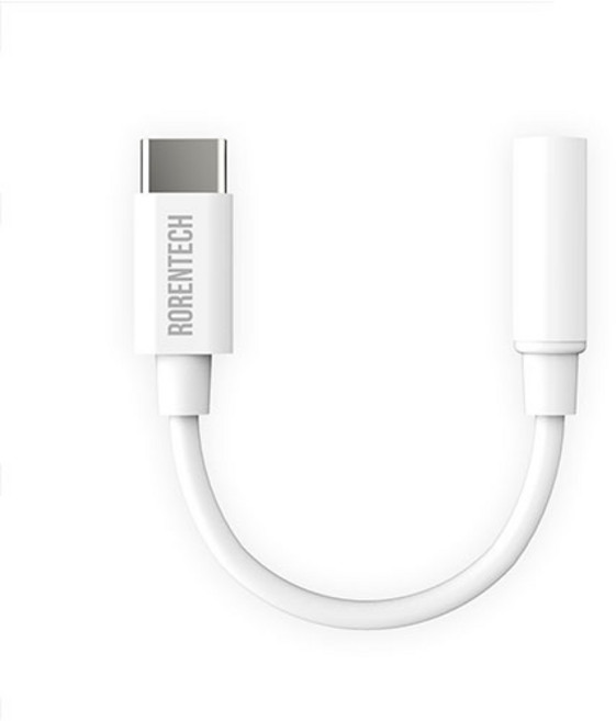 로랜텍 C타입 이어폰젠더, 화이트, 1개, 11.8mm