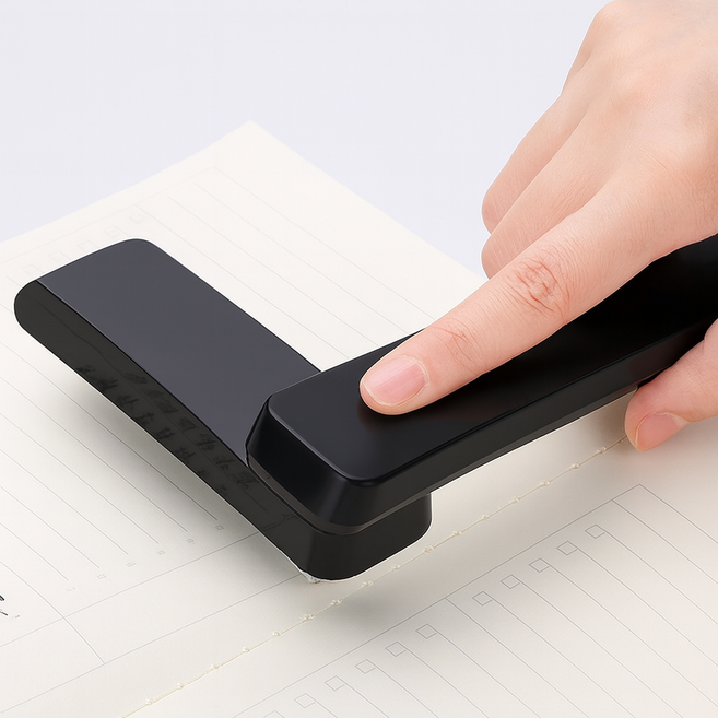 에이든 회전식 미끄럼방지 스템플러, 1개, 블랙