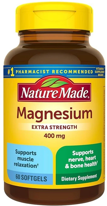 네이처메이드 마그네슘 엑스트라 스트렝스 400mg 캡슐 60정, 1개 - 쿠팡