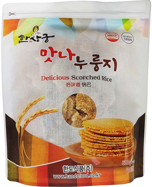 한도식품 한도 국내산 쌀 한상궁 맛나 누룽지 600g 이강산닷컴, 8개