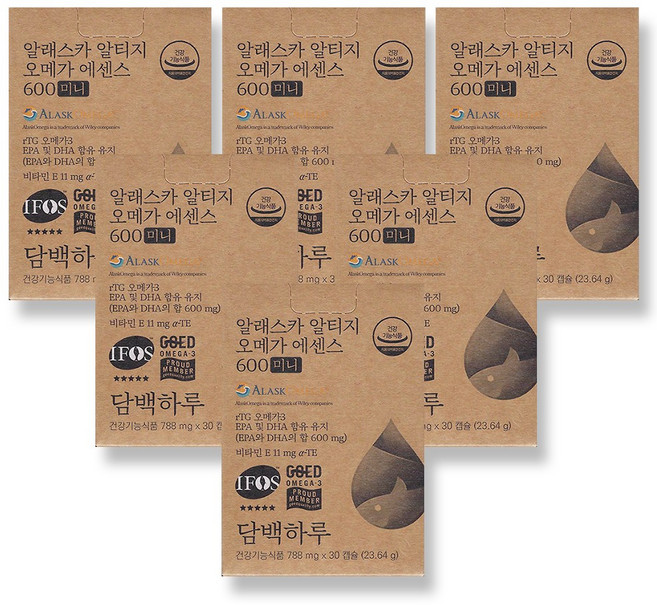 담백하루 알래스카 알티지오메가 에센스 600 미니, 30정, 6개
