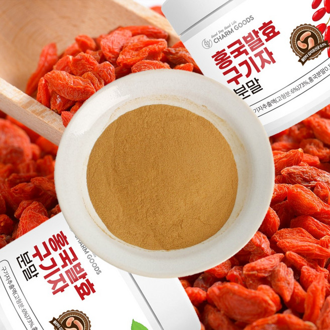 해피스토어70 국산 홍국균 발효 구기자 분말, 6개, 150g
