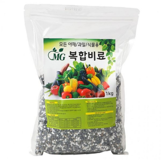 질소 인산 칼륨 혼합 영양제 1kg 화분 텃밭 채소 화초 식물 성장 촉진 원예용, 1개