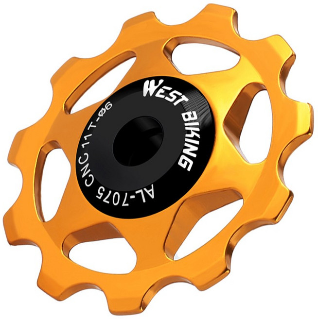 시그니처베이지 자전거 세라믹 휠 기어 베어링 풀리 변속기 11T 스램 YPZ490, 1개, 골드