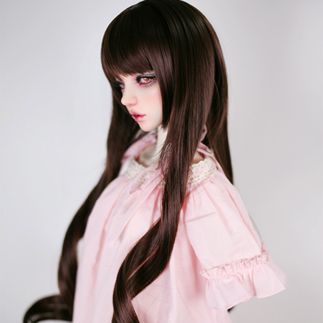 구체관절인형 가발 롱 컬 웨이브 8-9인치 60cm급용 도리스돌 국내제작, D. 블랙 (가발만,인형미포함), 1개