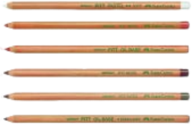德國輝柏 FABER-CASTELL PITT 藝術家級 筆型炭精筆 (粉彩/油性), 1個, 112201 白色 筆型炭精筆 M-普通