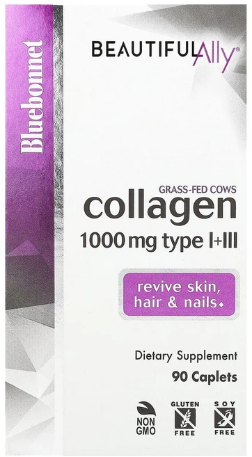 블루보넷뉴트리션 Beautiful Ally 콜라겐 I+III형 1000mg 90정, 1개 - 쿠팡