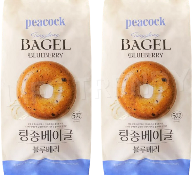 피코크 탕종 베이글 블루베리, 2세트, 450g