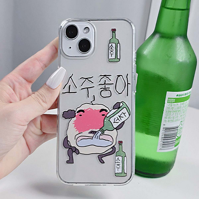 젤리케이스 알콜중독 폰케이스 휴대폰 핸드폰 커스텀 아이폰17 귀여운 캐릭터 맥주