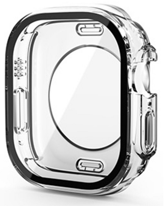 WA064 지모 애플워치 호환 풀커버 방수 케이스, 반투명, 49mm