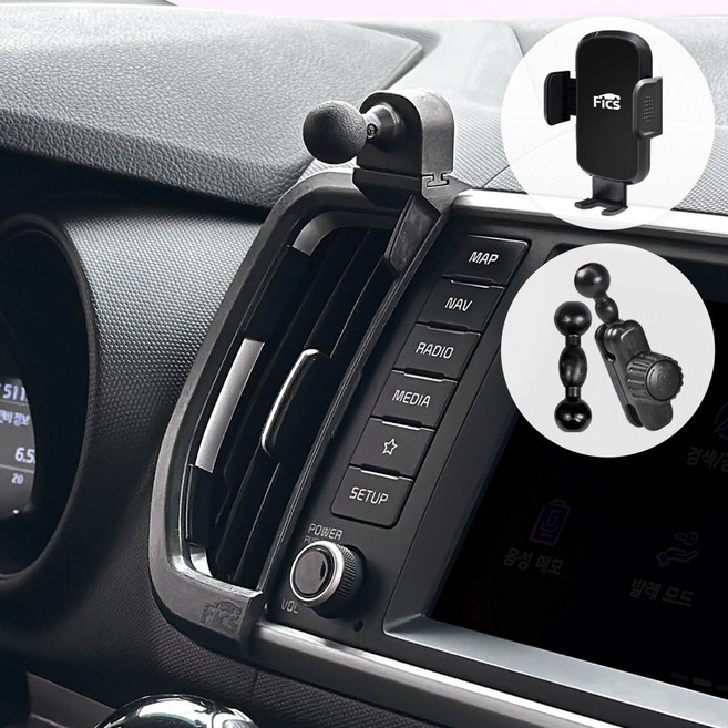 픽스 레이 차량용 핸드폰 거치대 세트, 1개
