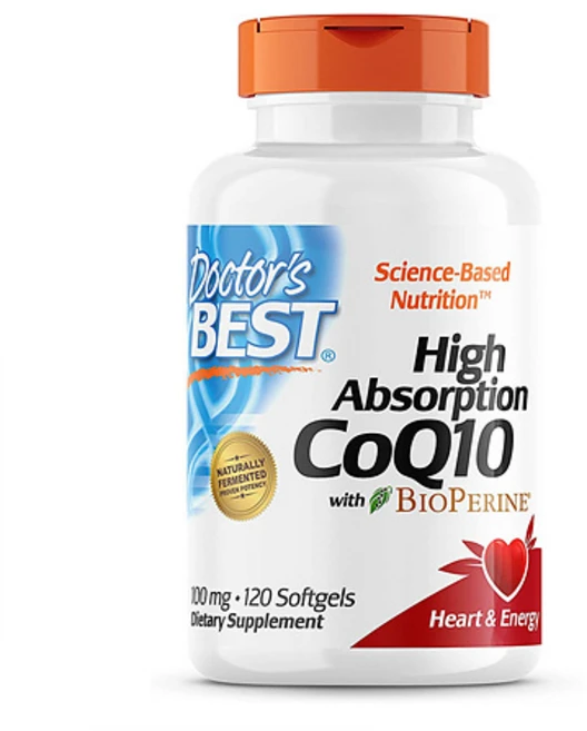 Doctor's Best BioPerine 함유 고흡수 CoQ10 100mg 소프트젤 120정, 1개, 120소프트젤 - 쿠팡