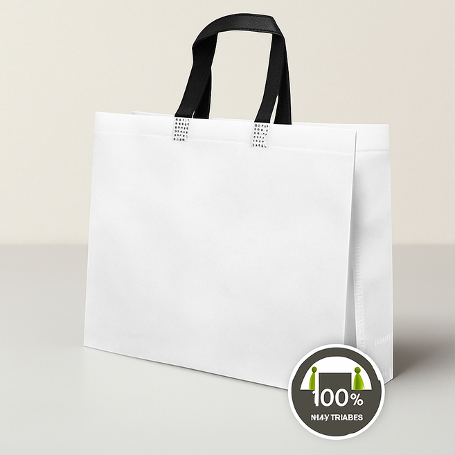 무지 화이트 부직포 쇼핑백 10p