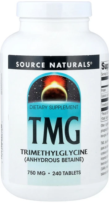 소스 네츄럴 TMG 트리메틸글리신 750mg 240정 무수 베타인 칼슘, 1개, 기본 - 쿠팡