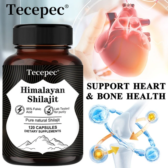 남성과 여성을 위한 순수 히말라야 실라짓 수지 고효능 - 에너지 노화 방지 뇌 기능 및 면역 지원 85+ 미량 미네랄 85% 풀빅산, 60캡슐, 1개, 60정 - 쿠팡