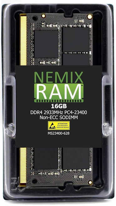 NEMIX RAM 16GB(1X16GB) DDR4 2933MHz PC4-23400 2Rx8 1.2V CL21 260핀 Non-ECC SODIMM 노트북 PC 메모리, 16GB (1X16GB) DDR4 2933MHZ SOD