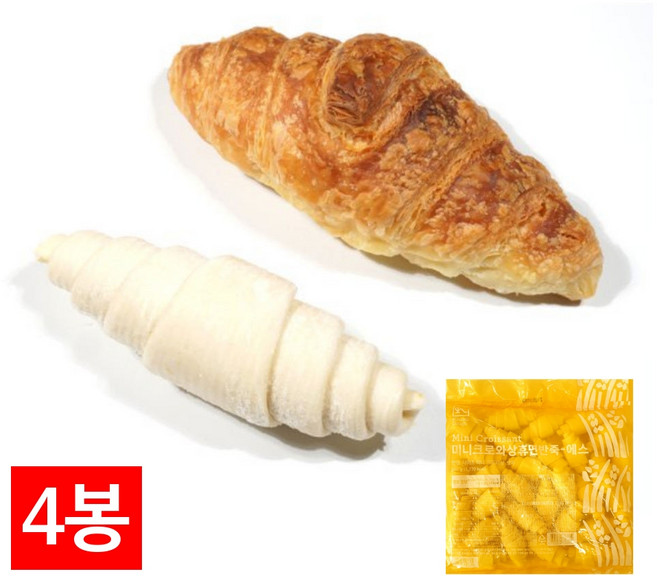 삼립 냉동생지 미니 크로와상 휴면반죽-에스 540g (18gX30입) 4개입, 4개