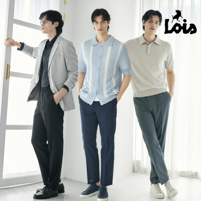 [로이스] (Lois ) 26SS 남성 썸머 밴딩 크리즈 팬츠 3종