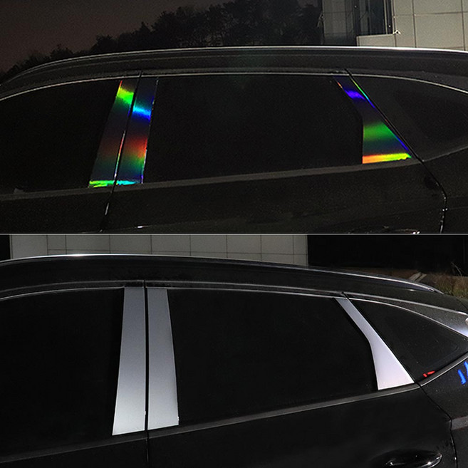 [비브랜드] B필러기둥 메탈크롬 몰딩 랩핑스티커 자동차 인테리어 용품 스포티지 더볼드 호환가능