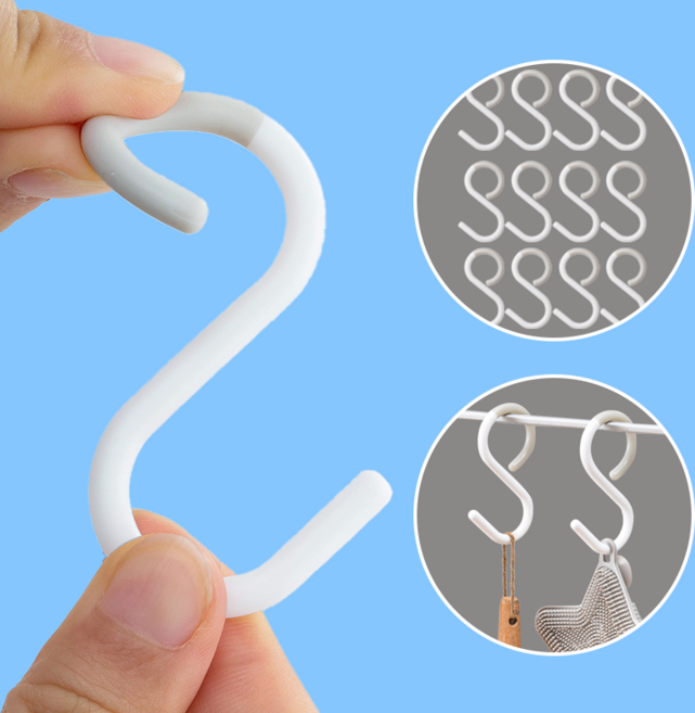 에버리즈 녹슬지 않는 다용도 S자고리 고정형, 6cm, 12개, 밀크 아이보리