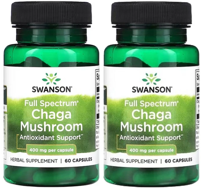 스완슨 풀스펙트롬 차가버섯 400mg 캡슐 60 정, 2개, 60정 - 쿠팡