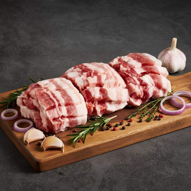 국내산 한돈 벌집 생삼겹살 구이용, 300g, 3개