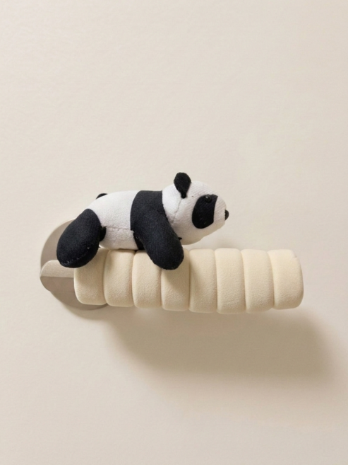 디어엠올 귀여운 캐릭터 문손잡이 커버 방문 문콕방지, 팬더 왼쪽1 오른쪽1