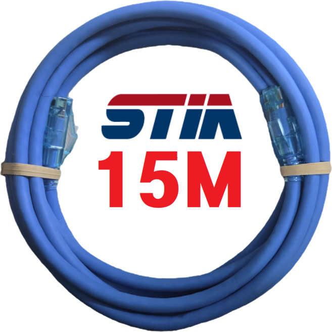 LS전선과 STIA와의 만남 CAT.6 UTP 수제작 1Gbps 다이렉트 랜케이블, 15m, 1개, 블루