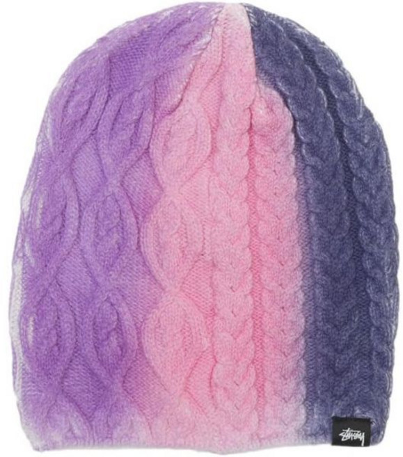 스투시 스프레이 멀티 니트 비니, Free Size, PURPLE MULTI