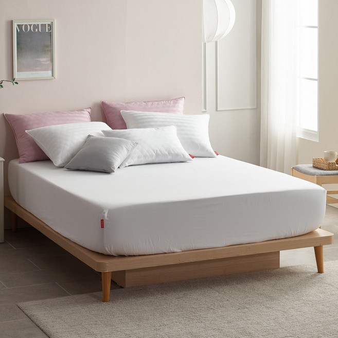 PRO모달 이음선없는 광폭 부드러운 매트커버EK 화이트