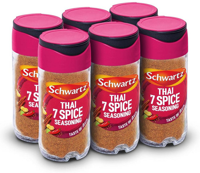 영국 슈왈츠 Schwartz Thai 7 Spice Seasoning 타이 7스파이스 시즈닝, 52g, 24개