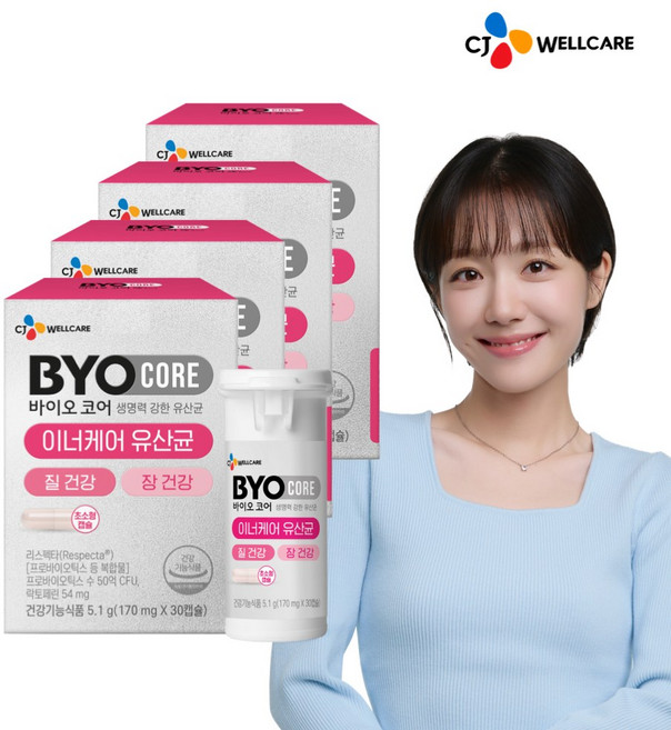 CJ 바이오코어 질 건강 리스펙타 유산균, 30회분, 4박스