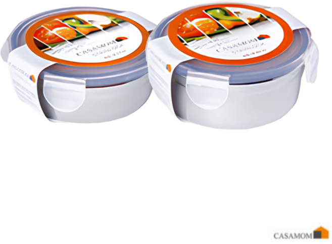 까사맘 스테인레스 스틸 원형 결착 강력 밀폐용기, 460ml, 1개