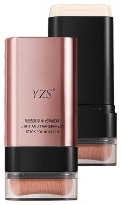 YZS 輕透亮采水光粉底棒 遮瑕持久 附M型刷, 1個, 專櫃級#象牙色【適合偏白膚色】15g, 象牙色
