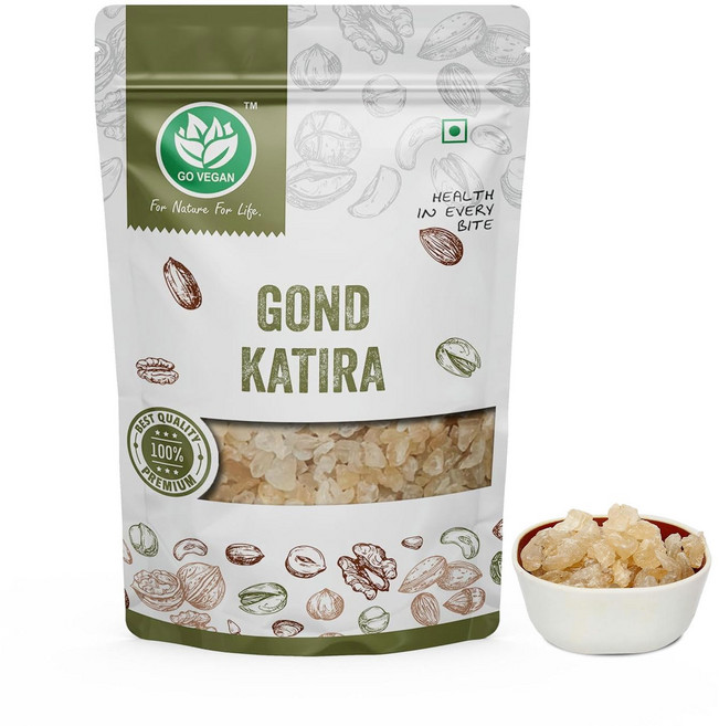 Go Vegan Go Vegan Pure Natural Gond Katira Tragacanth Gum 100gm