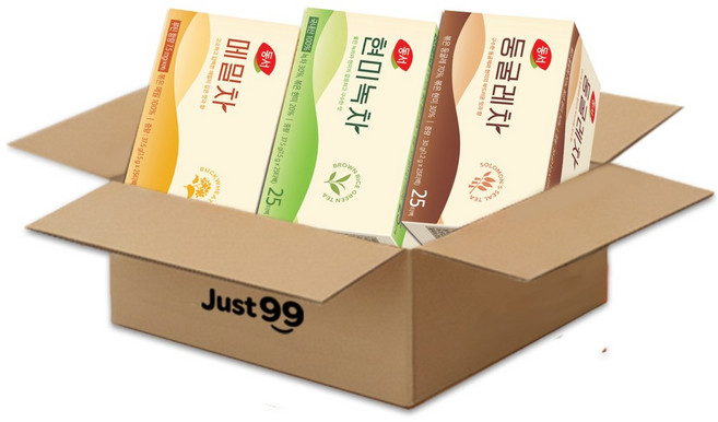 동서 티백 25입 3종세트(현미녹차+둥굴레차+메밀차)