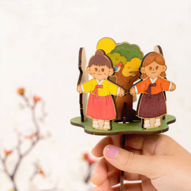 설날 만들기 강강술래 장난감 만들기, 1개