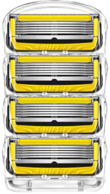 질레트 퓨전 프로쉴드 옐로우 면도날, 4개입, 1개
