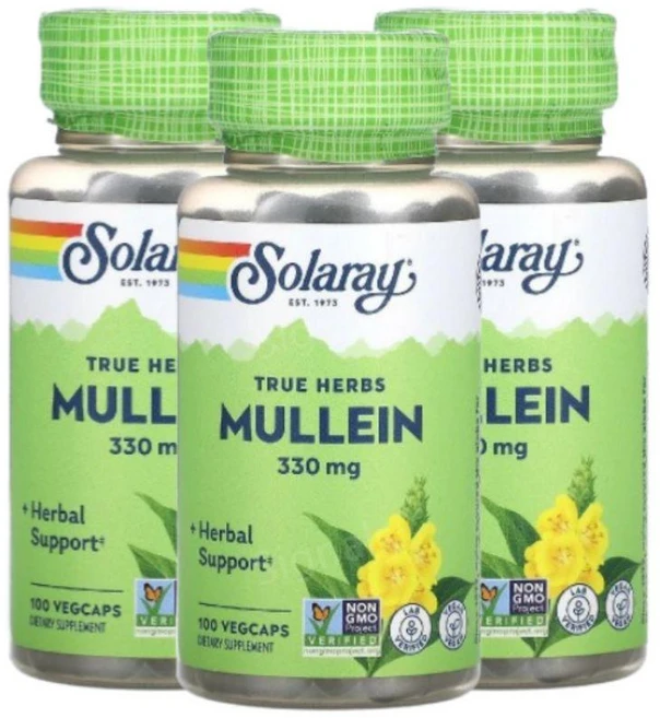 솔라레이 뮬레인잎 뮬레인 330mg 100캡슐 3개 Mullein - 쿠팡