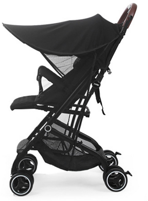 유모차 햇빛가리개 그늘막 덮개 자외선차단, 1개, 블랙