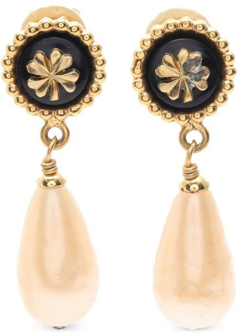 샤넬 중고 1986-1988 모조 펄 이어링