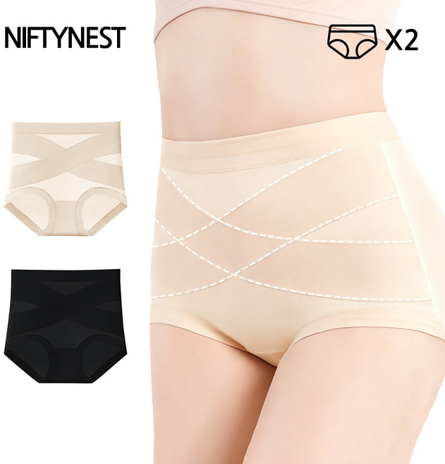 Niftynest 여성 하이웨스트 팬티 통기성 바디랜드 여성보정속옷
