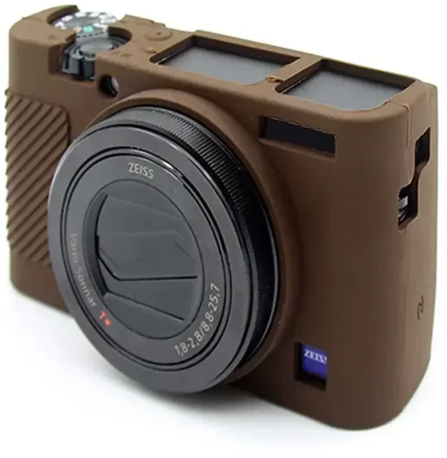 소니 RX100 III VI 소프트 실리콘 카메라 케이스 보호 커버 가방, 01 Coffee
