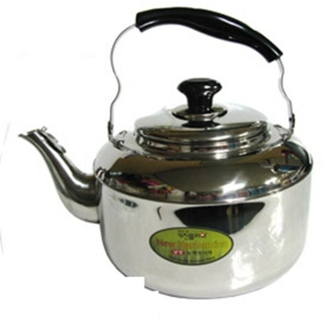 키친플라워 뉴하모니카 스텐 휘슬 주전자 5L 커피