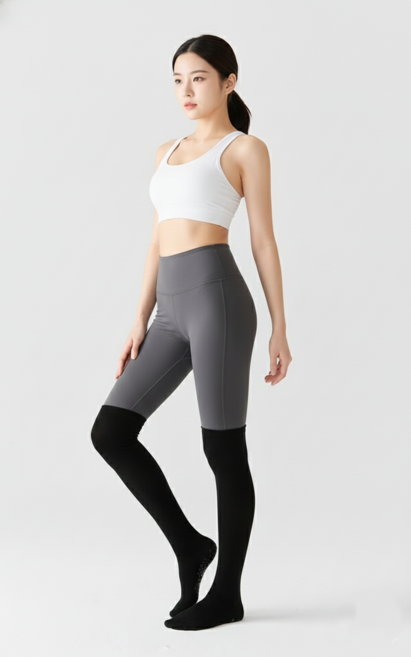 리스펙 논슬립 발가락 오버니삭스 니하이 양말 필라테스 / 요가 무릎양말