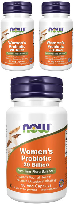 NOW Foods 女用益生菌素食膠囊, 50顆, 3罐