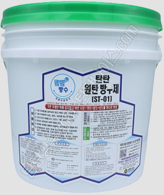탄탄방수 ST-01 옥상 원탄 셀프방수제 18kg ( 회색 녹색 백색 청색 적갈색 ), 1개