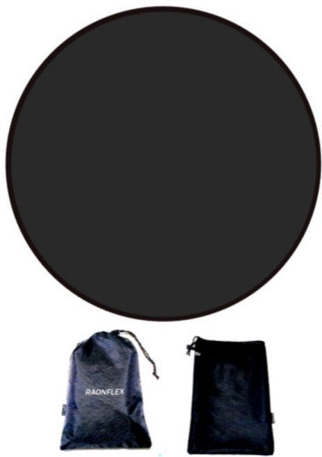 라온플렉스 캠핑 방염매트 방염포 등유 난로 매트 버너 화로대 받침대 바베큐 시트 실리콘 코팅, 블랙 원형 XL, 1개