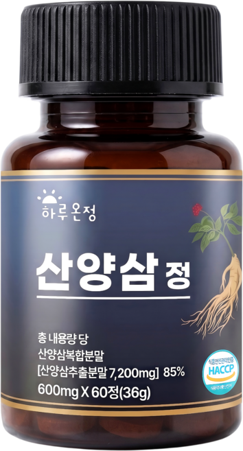 하루온정 산양삼 컷 고함량 사포닌 HACCP 인증, 1개, 60정